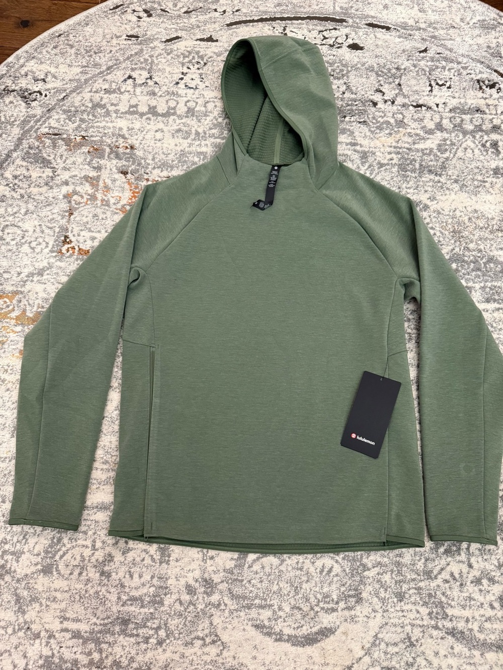 lululemon athletica Men's Olive Green Hooded Performance Pullover